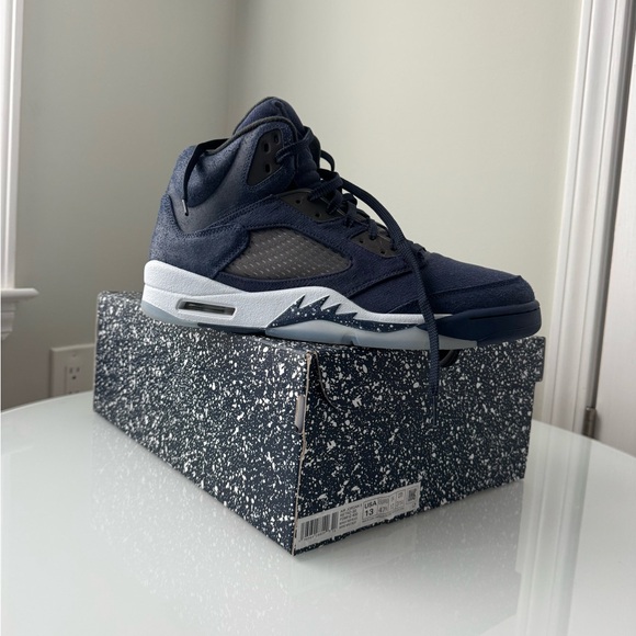 Jordan Other - Air Jordan Retro 5 Midnight Navy Blue High-Top Sneakers size 13